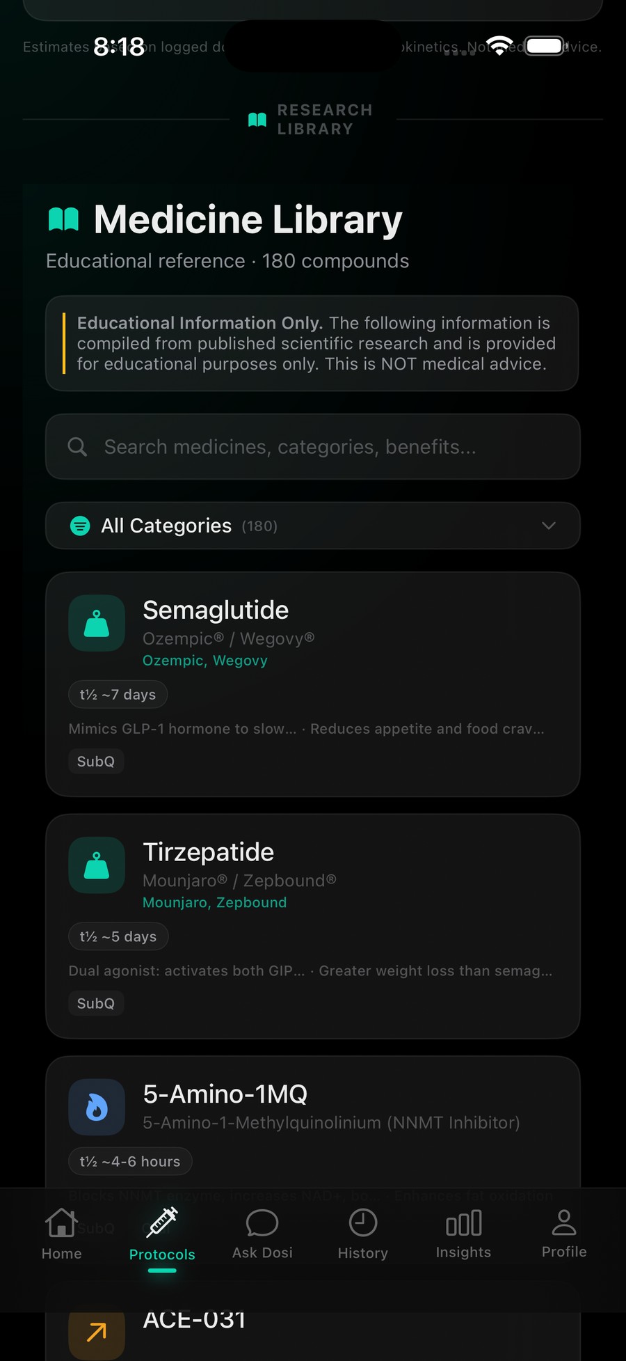 Dosi compound library